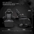 Gaming Recliner - Reclining Gaming Chair with Footrest