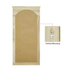 Solid Wood Full-Length Mirror with Cherry Blossom Carving - 180x90x4cm (Stand Not Included)