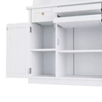 75 Tall Kitchen Pantry Cabinet with Glass Doors