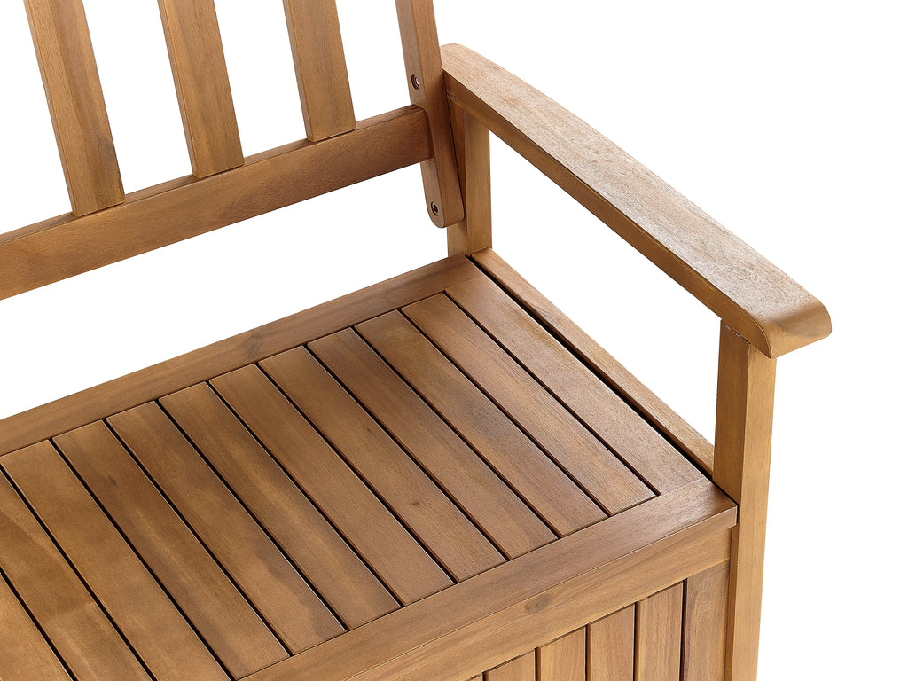 Panchina da giardino 160 cm con contenitore Legno dacacia Marrone