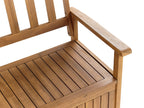 Panchina da giardino 160 cm con contenitore Legno dacacia Marrone