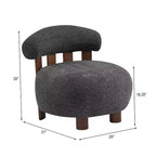 Christopher Knight Home Gareth Modern Wood Boucl Upholstered Accent Slipper Chair
