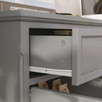 59.1Sideboard Buffet White Mid-Century Modern Contemporary Lacquered