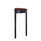 Black Cherry & Black Half-Moon Console Table, Single