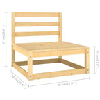 vidaXL Patio Furniture Set 10 Piece Outdoor Sectional Sofa Solid Wood Pine