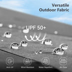 MAISON ARTS 15ft Double-Sided Patio Extra Large Twin Umbrella with Base Included