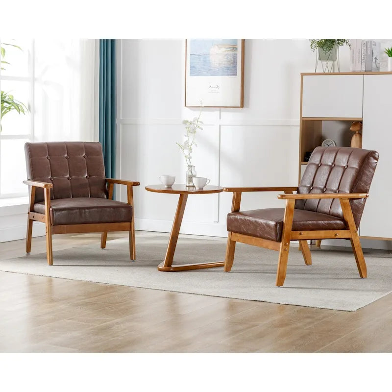 Accent Chairs Set of 2 with Side Table Arm Chair for Living Room Bedroom Office - 30.71H*25.39W *27.95D