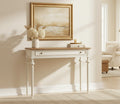 White & Oak French Provincial Writing Desk, 1-Person, 1 Drawer