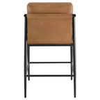 Spruce&Spring Modern Counter Stools with Arm & Metal Frame Set of 2