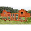 AECOJOY 144 Large Chicken Coop w/ Run Wooden Hutch Poultry Cage House