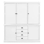 Whisen 73 Freestanding Wooden Kitchen Pantry Cabinet with Drawers and Adjustable Shelves for Storage and Organization in Dining Room or Kitchen