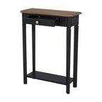 Marnie Two-tone 1-drawer Solid Wood Console Accent Table with Shelf by East at Main