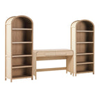 Middlebrook 3-Piece Set Writing Desk with 2 Open Bookcases