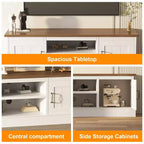 Modern TV Stand for 65-Inch TVs, Rustic Wood Entertainment Center with Spacious Storage Cabinets, Media Console Table for Living Room & Office