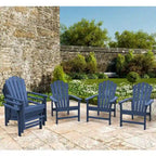 Vrakae 6 Pcs Patio HDPE All-Weather Stacking Adirondack Chair
